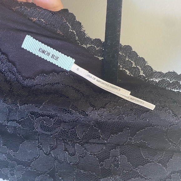 Kimchi Blue Lace V-Neck Mini Little Dress LBD in Black • S Small - Picture 3 of 7